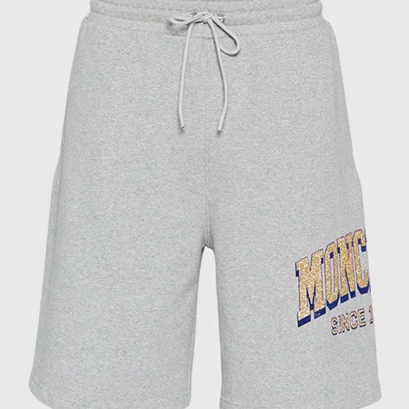 NWT Moncler Men's Terry Champagne Logo Sweat Shorts - Picture 7 of 7